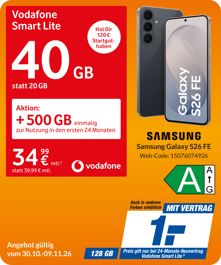 Samsung S26 FE Enterprise mit Smart Lite für 1€!