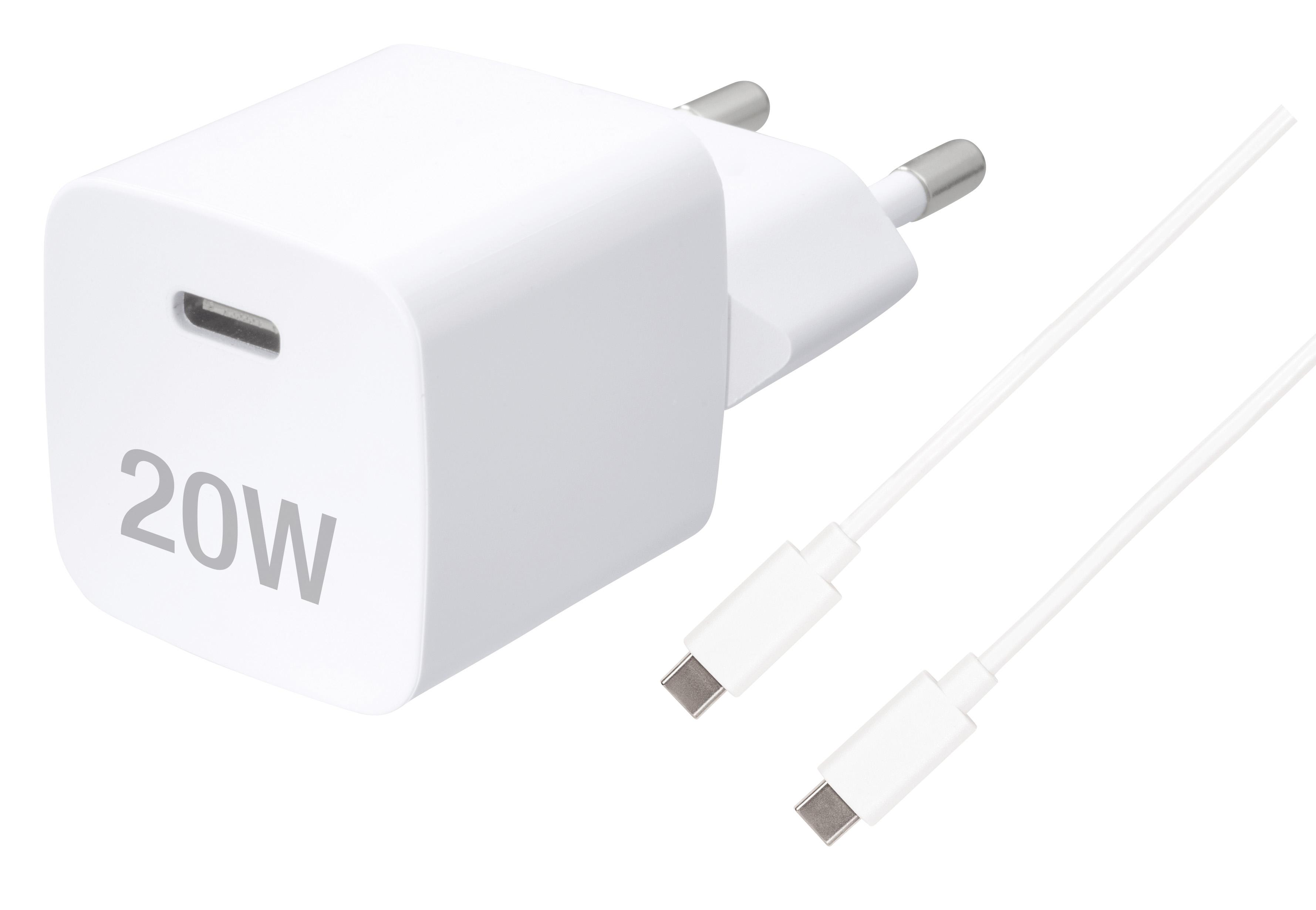 Super Fast Charger Set, Power Delivery 3.0, Schnellladegerät inkl. USB-Type-C™ Kabel, 20W (64008)