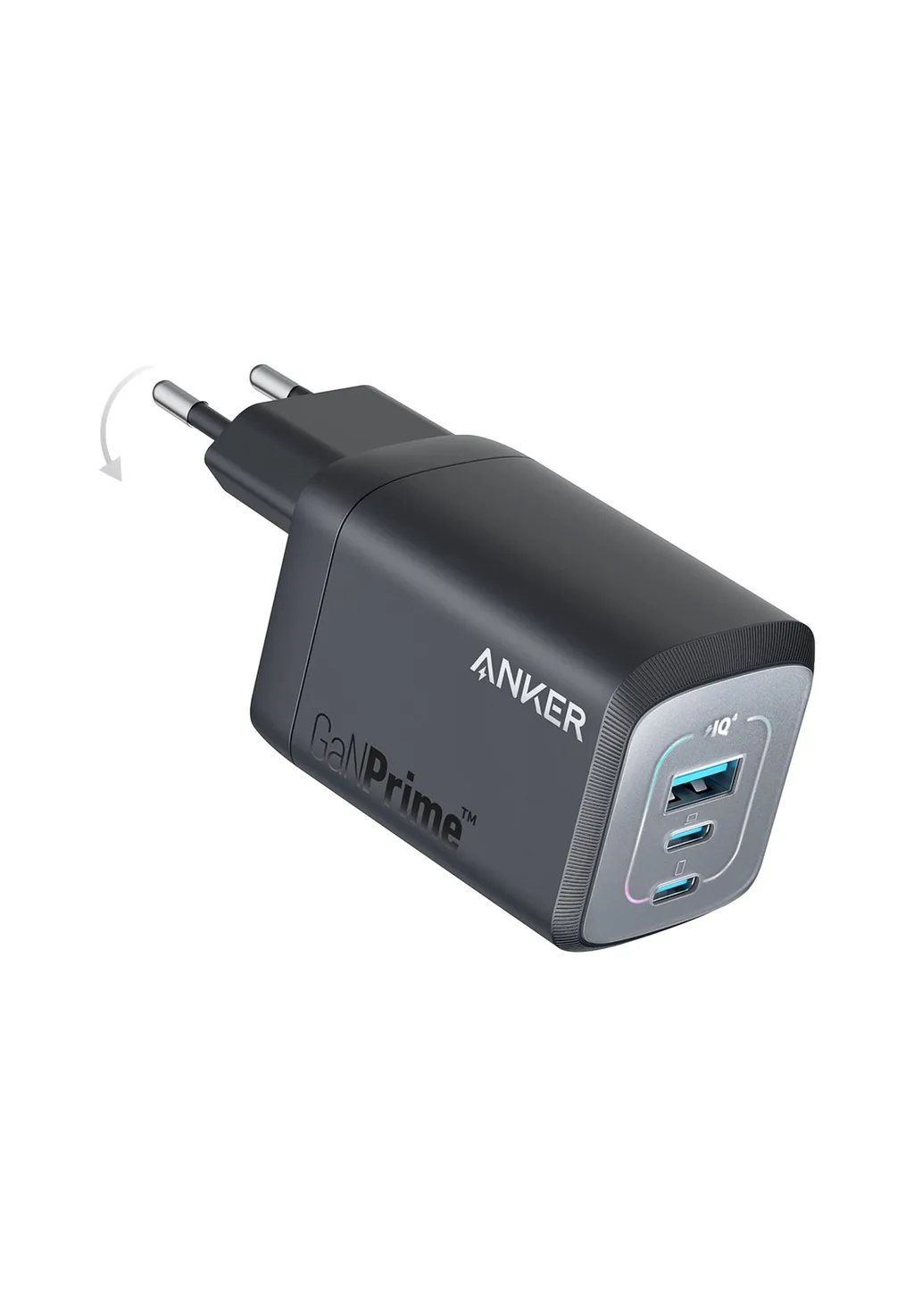 735 Prime, 67 Watt, Fold, Schwarz Ladegerät (USB-A + USB-C)