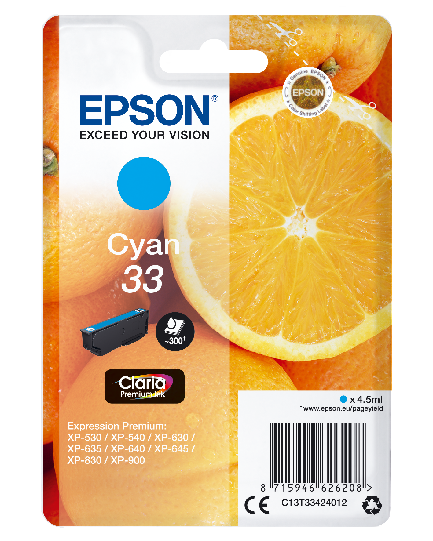 C13T33444012 Orange cyan Druckerpatrone