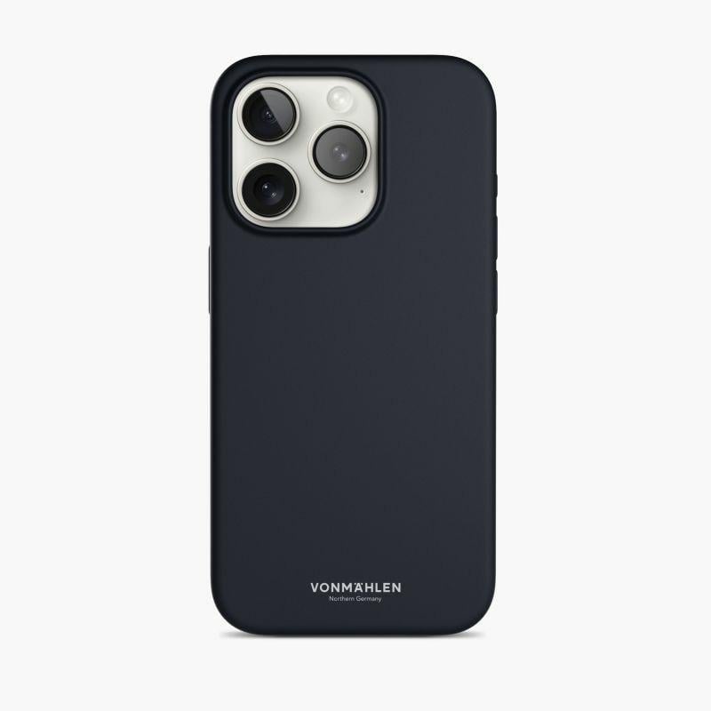 Eco Silicone Case - Schutzhülle aus Silikon, MagSafe kompatibel, für iPhone 15 Pro, Navy Handyhülle