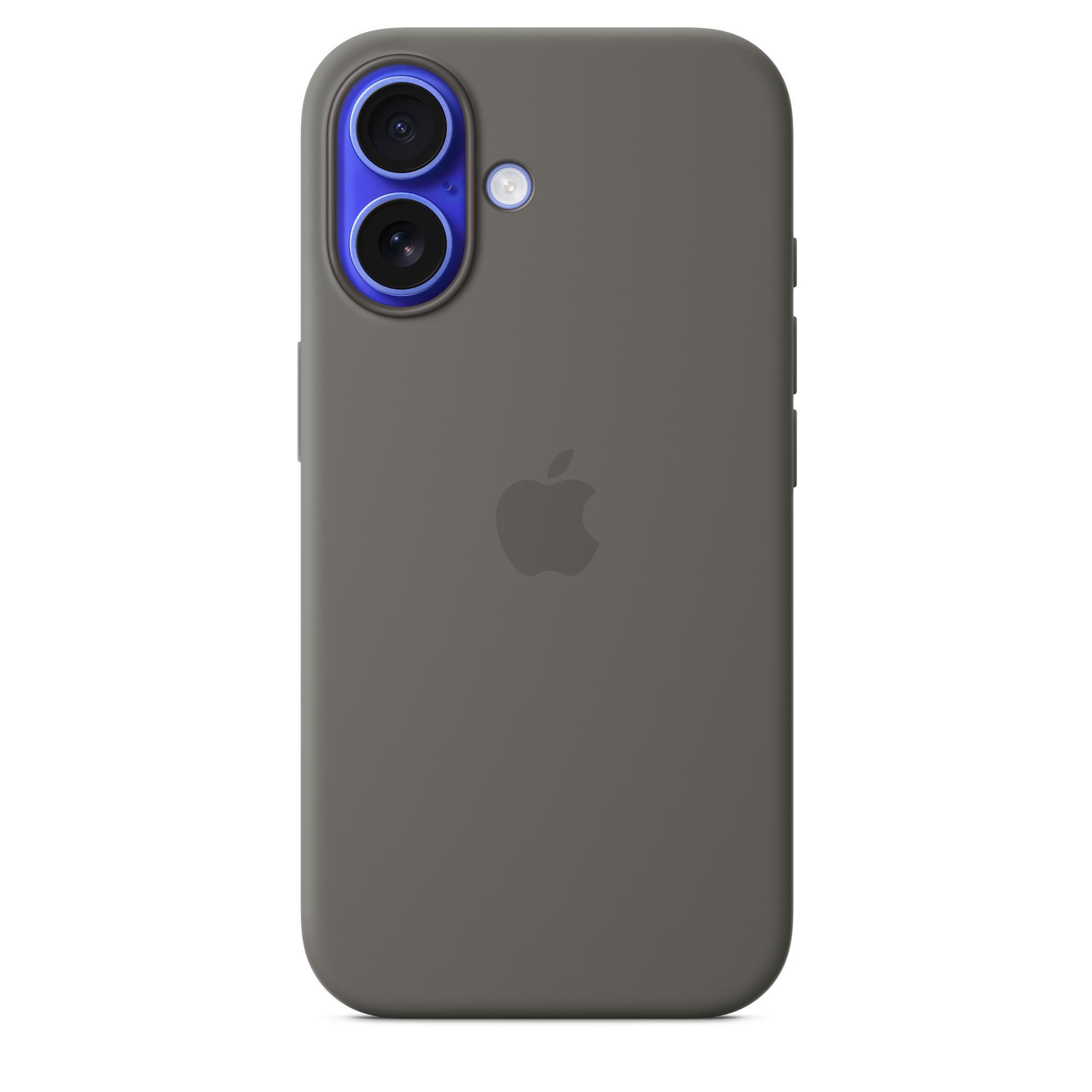 iPhone 16 Silikon Case mit MagSafe - Steingrau