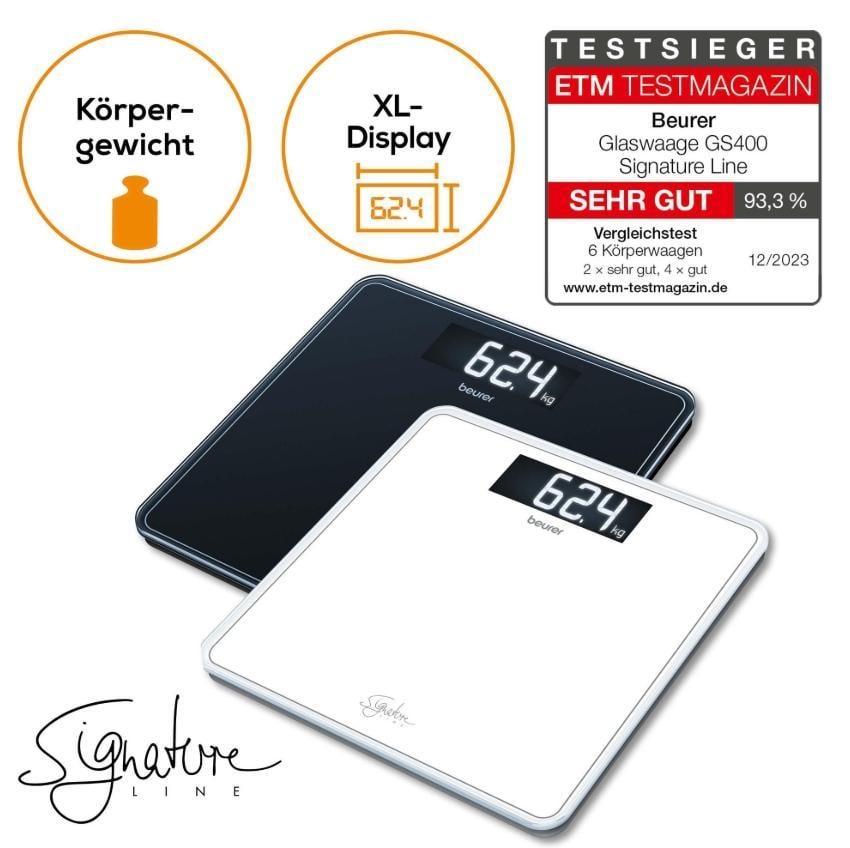GS 400 SIGNATURE LINE weiß Personenwaage