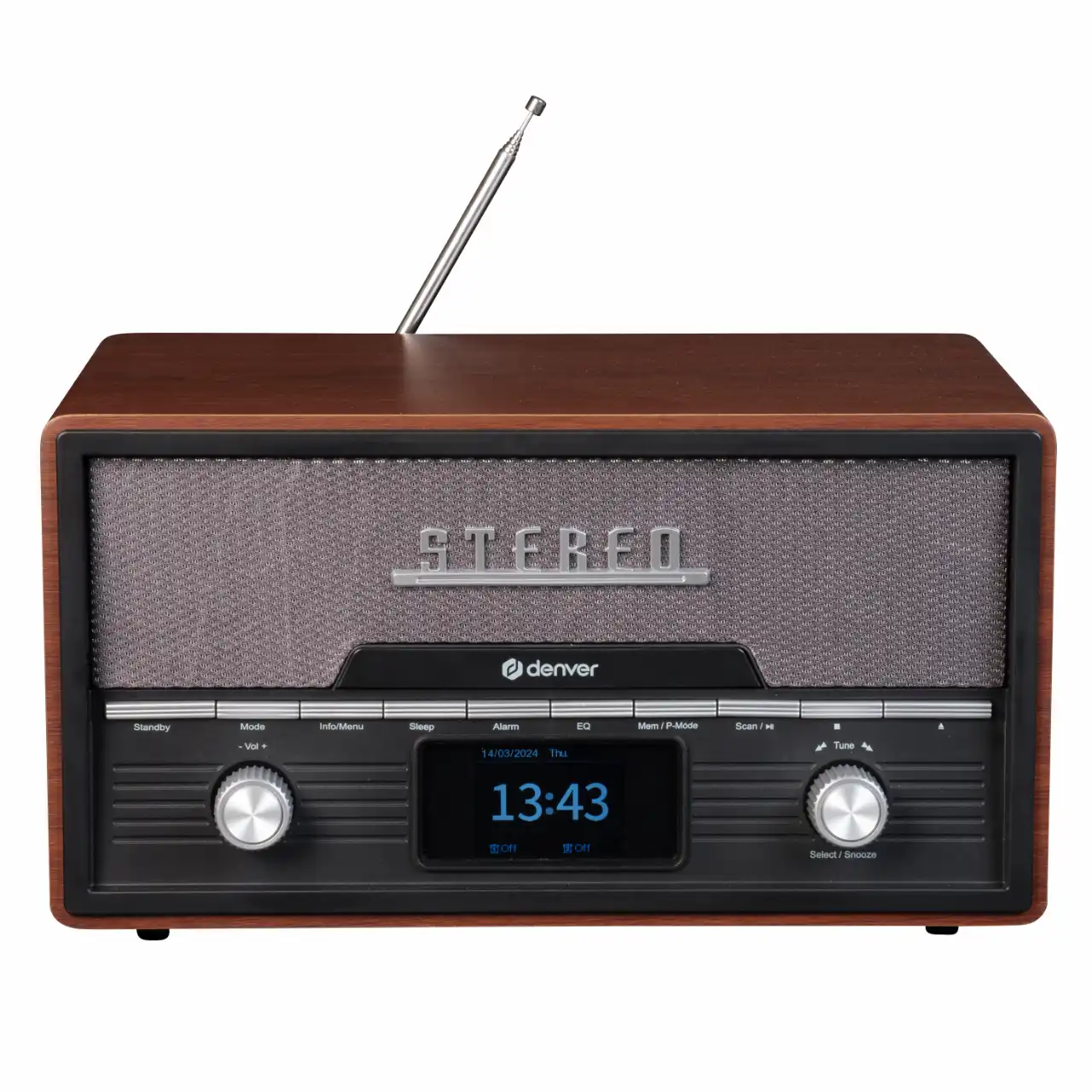 Retroradio MDA-525DW dunkles Holz