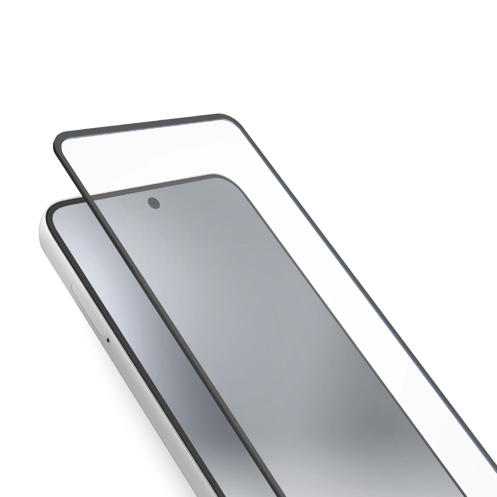 Glas Displayschutz Full Cover für Motorola G56, Schwarz