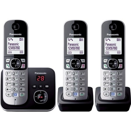 KX-TG6823GB Trio Schwarz Schnurloses Telefon