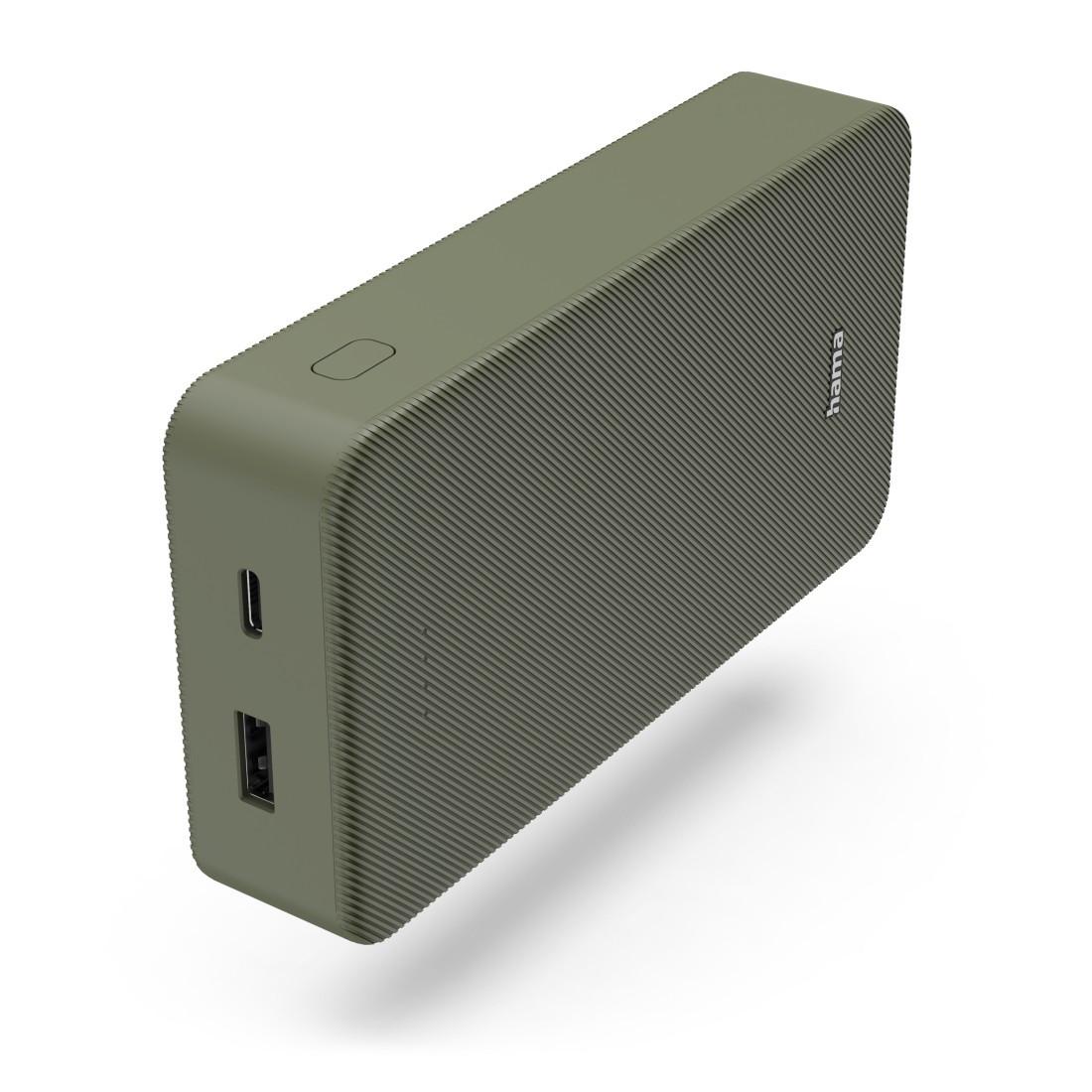 Power Pack "Colour 20", 20000mAh, 2 Ausgänge: USB-C, USB-A, Grün (00201716)