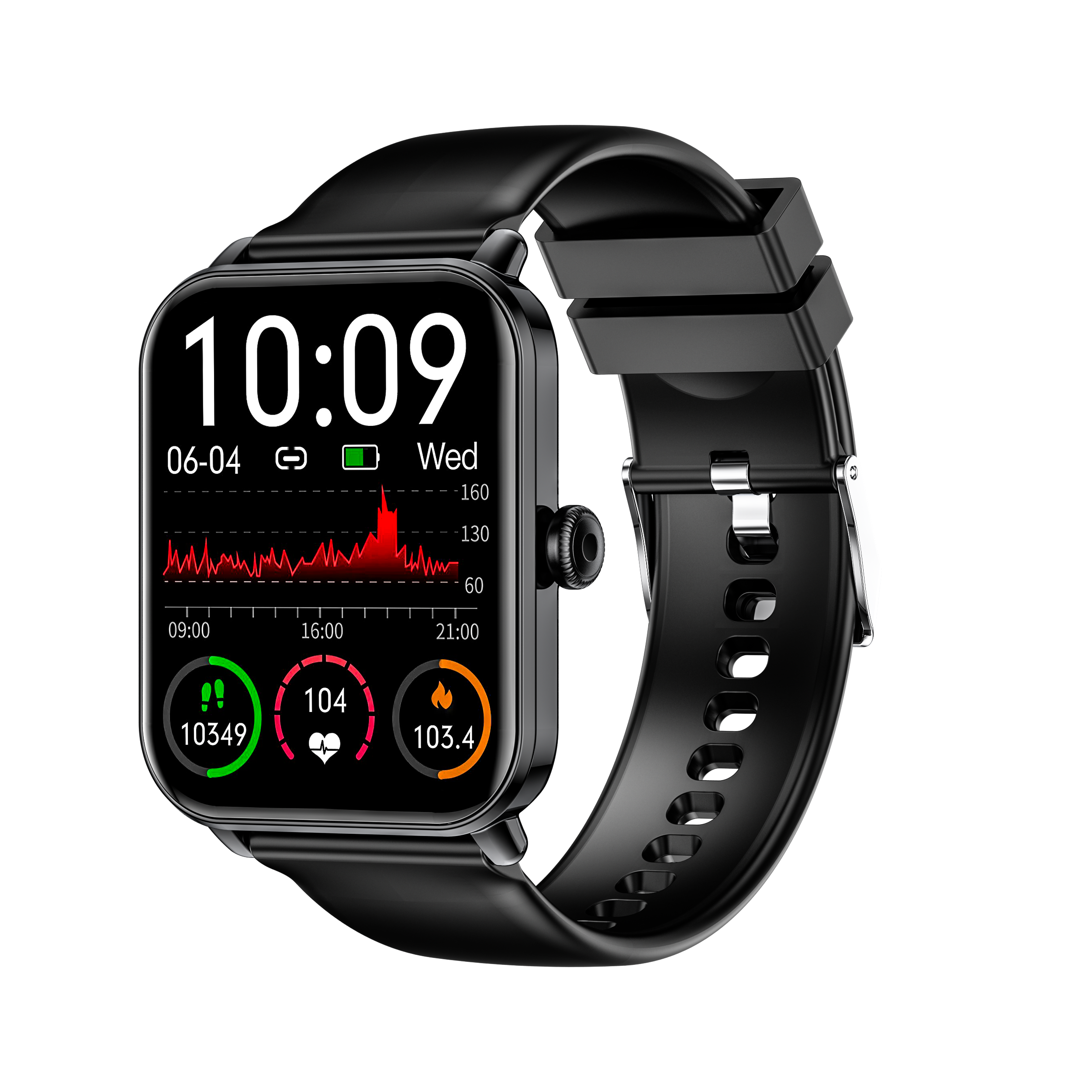 Watch 102, Schwarz Smartwatch