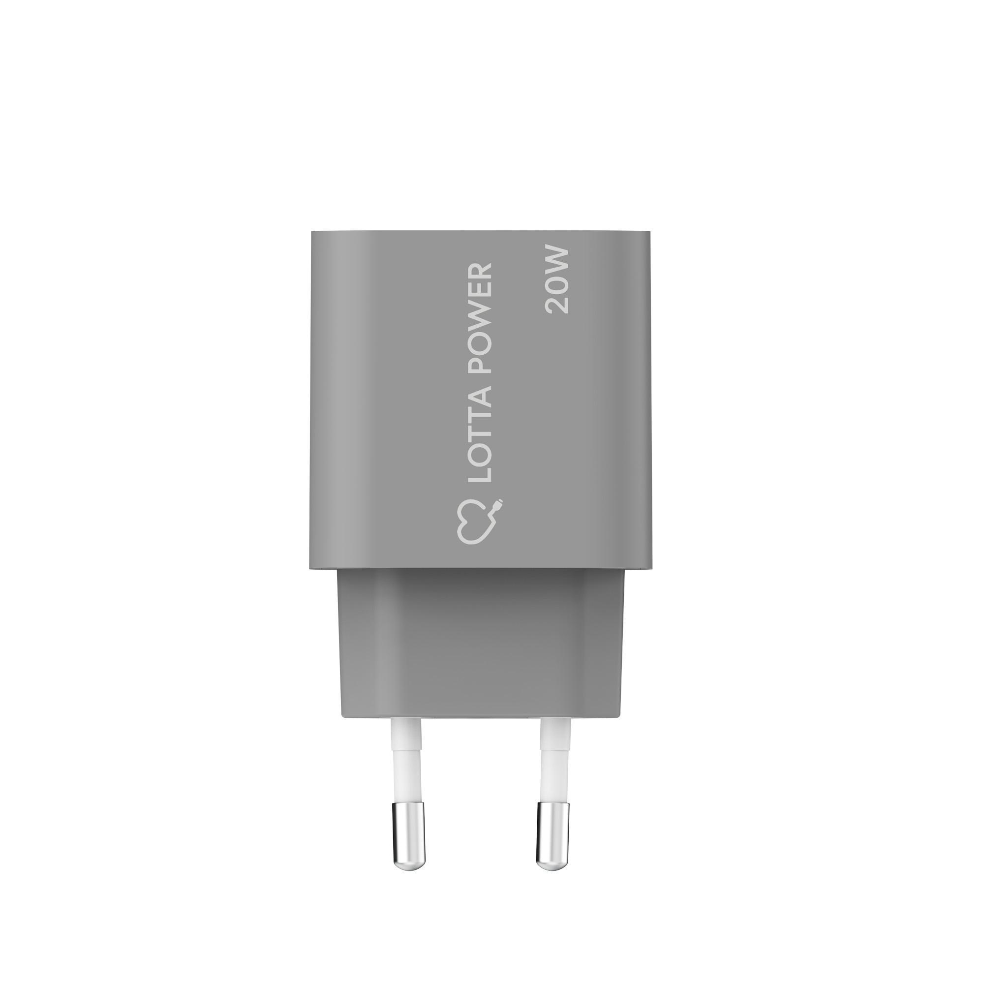 Universal Ladegerät 20W USB Typ C Stone Grey