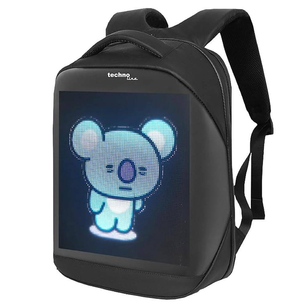BAG1 Rucksack mit LED-Bildschirm, Schwarz