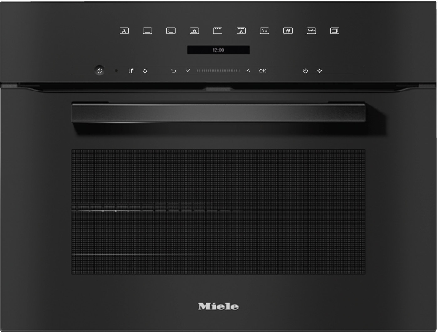 H 7244 BP Kompakt-Backofen Obsidianschwarz