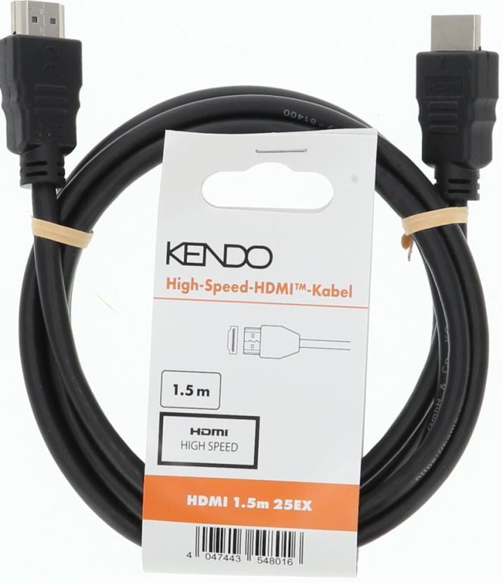 High Speed HDMI-Kabel, 1,5 Meter, Schwarz