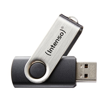 Basic Line 64 GB USB 2.0 Schwarz/Silber USB-Stick