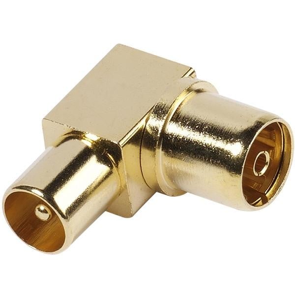 Koaxial - Winkeladapter, vergoldet (48077)