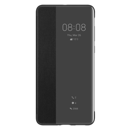 Booklet "Smart View Flip Cover" für HUAWEI P40, Schwarz