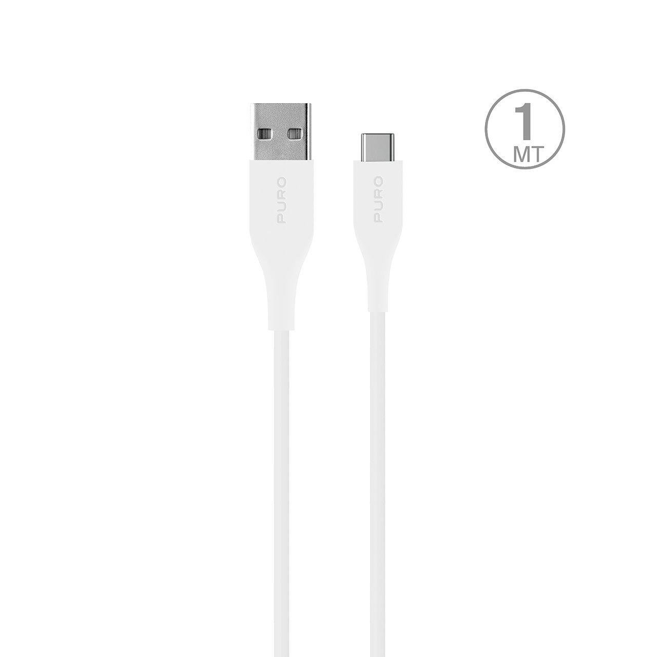 Power and data cable 2.0 USB from USB-C to USB-A, Weiß