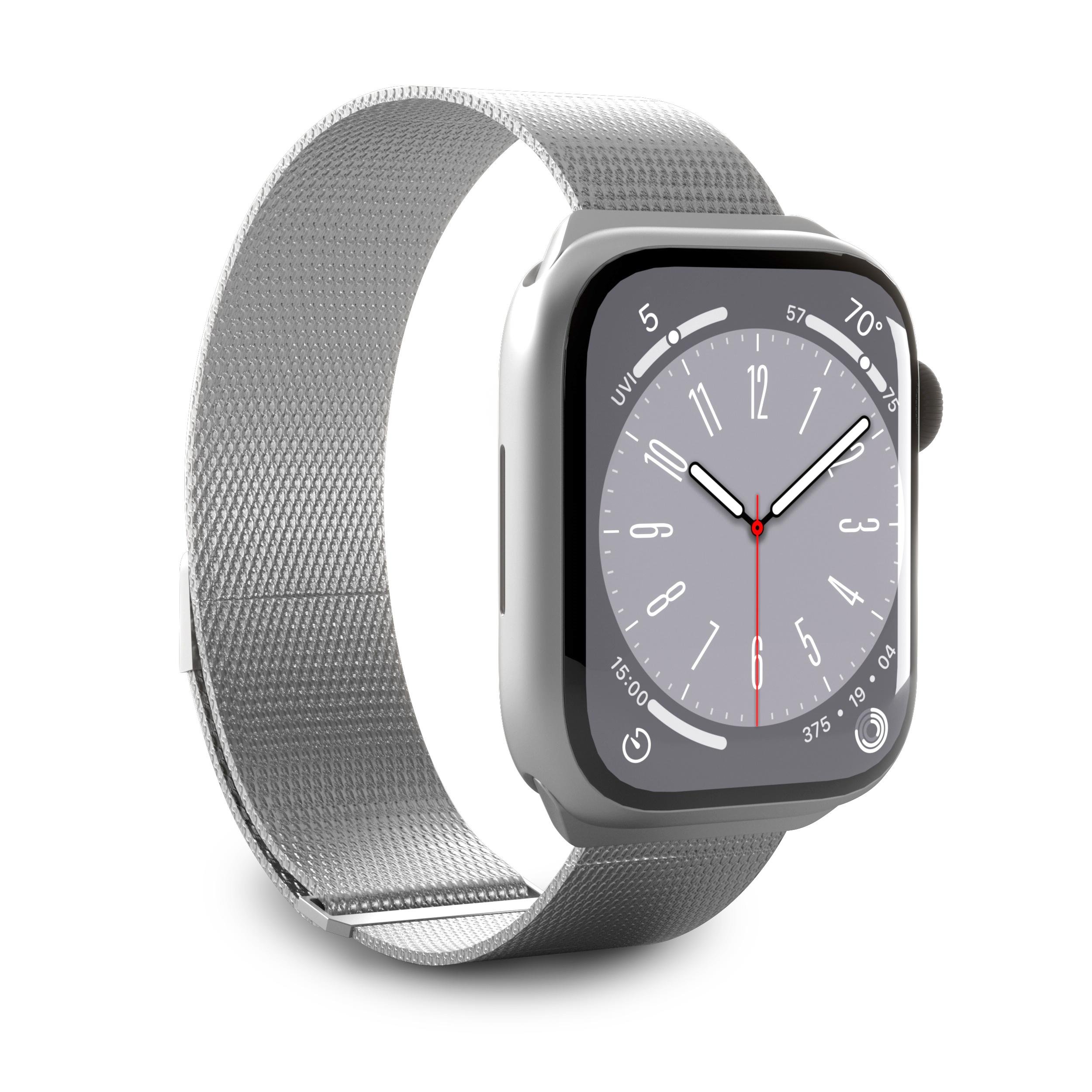 Milanese Mesh Strap für Apple Watch 42-44-45-49mm Silber