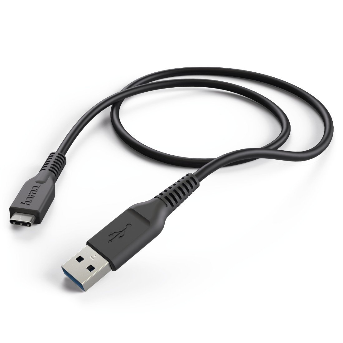 Lade-/Datenkabel, USB Type-C - USB-3.1-A-Stecker, 1 m, Schwarz (00178395)