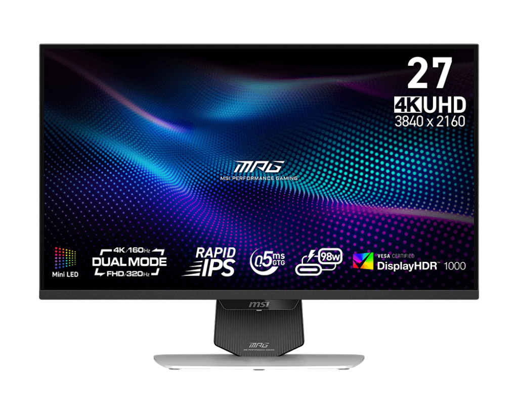 MPG 274URDFWDE E16M, Weiß, 27 Zoll, 4K, 160/320 Hz, 1 ms
