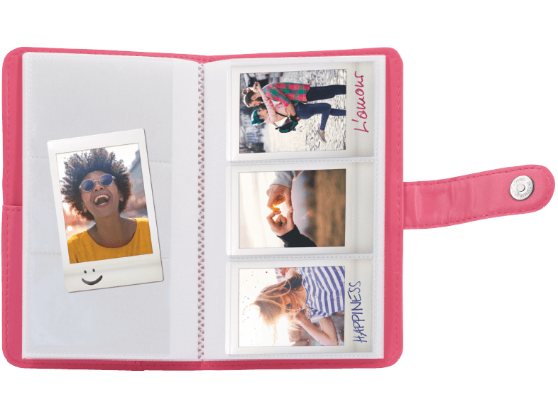 Instax mini 9 striped , Flamingo Pink Fotoalbum