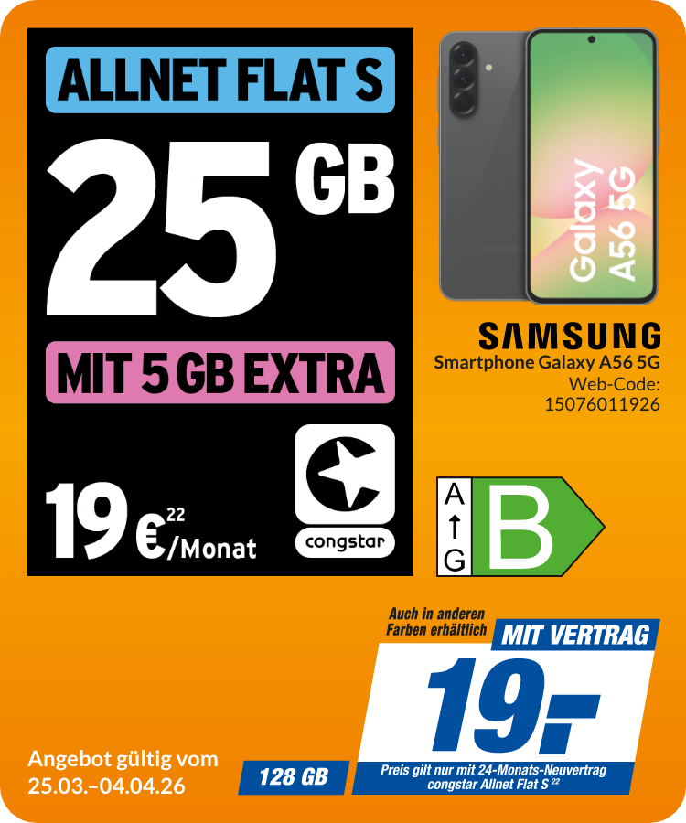 Emporia Smart 7 lite mit congstar Allnet Flat S für 1€!