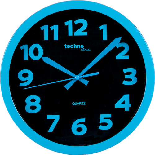 WT 7420 Quarzwanduhr blau