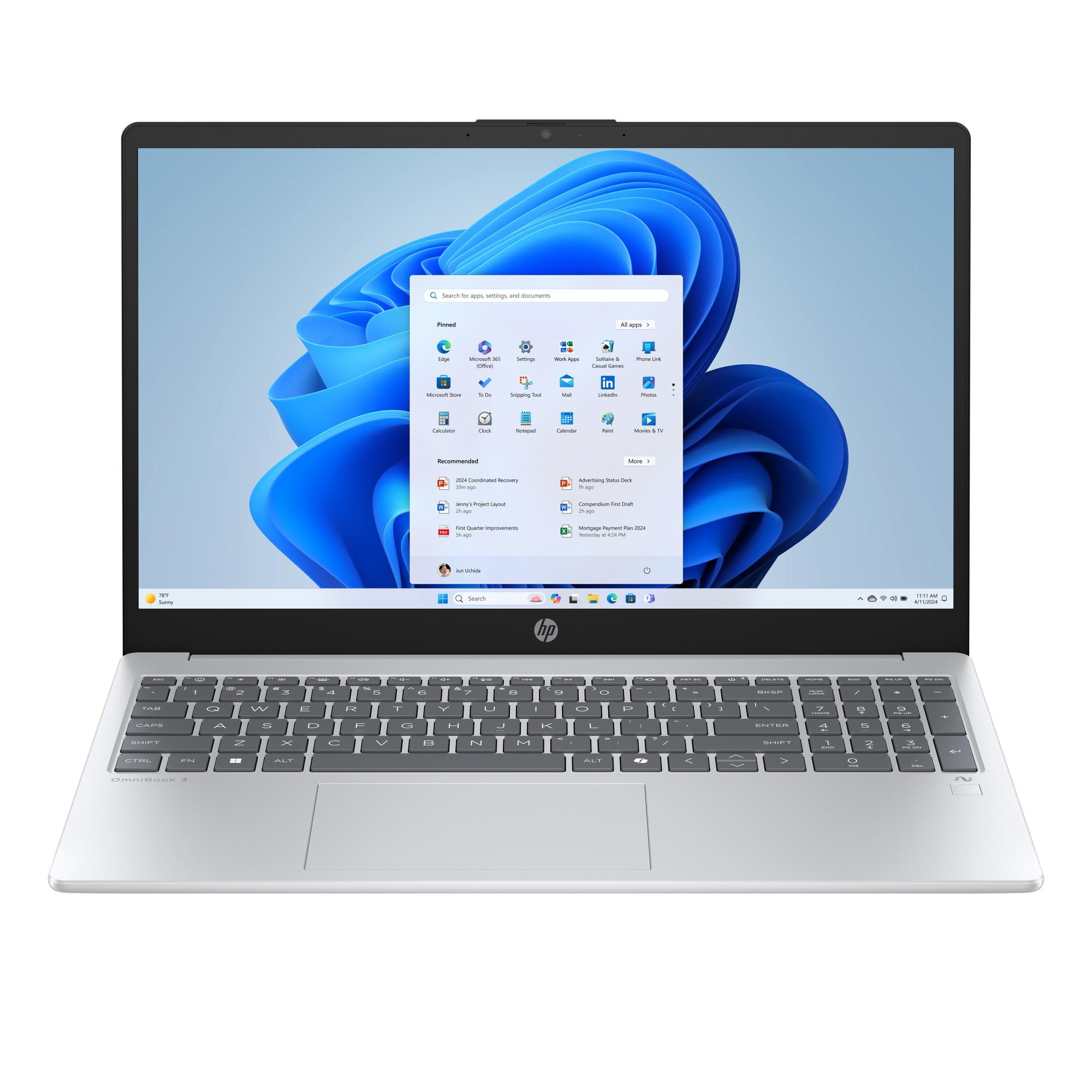 HP OmniBook 3 Laptop Next Gen AI 15-fn0653ng, 15,6 Zoll, Full HD, AMD Ryzen AI 5 330, 16 GB, 1TB SSD