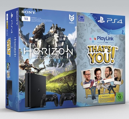 PS4 1TB + 2 Dual Shock Controller, Horizon Zero Dawn und That's You!