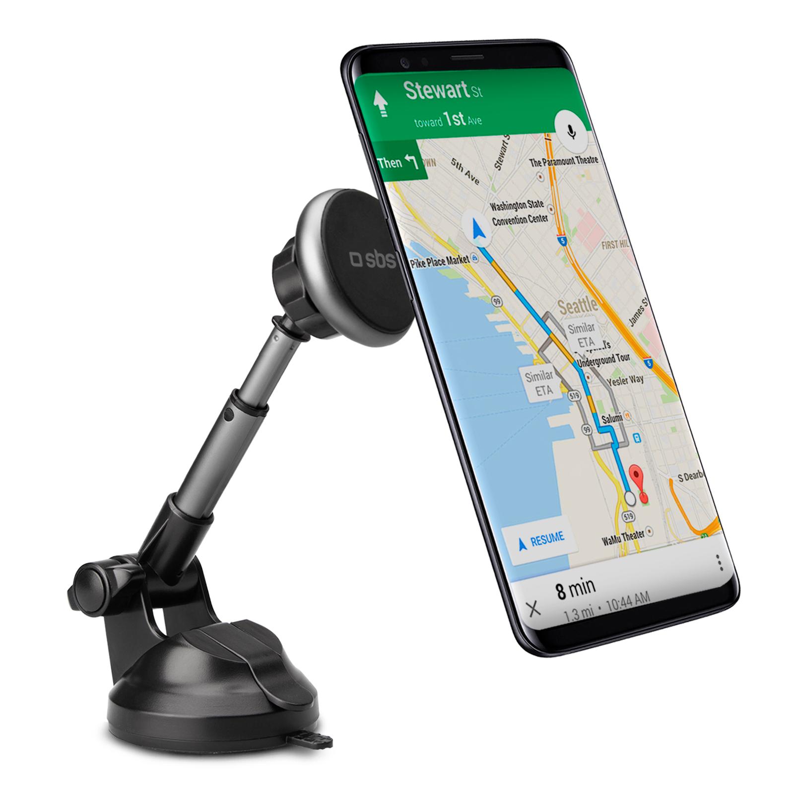 Teleskop-Handy-Autohalterung, Schwarz/Grau