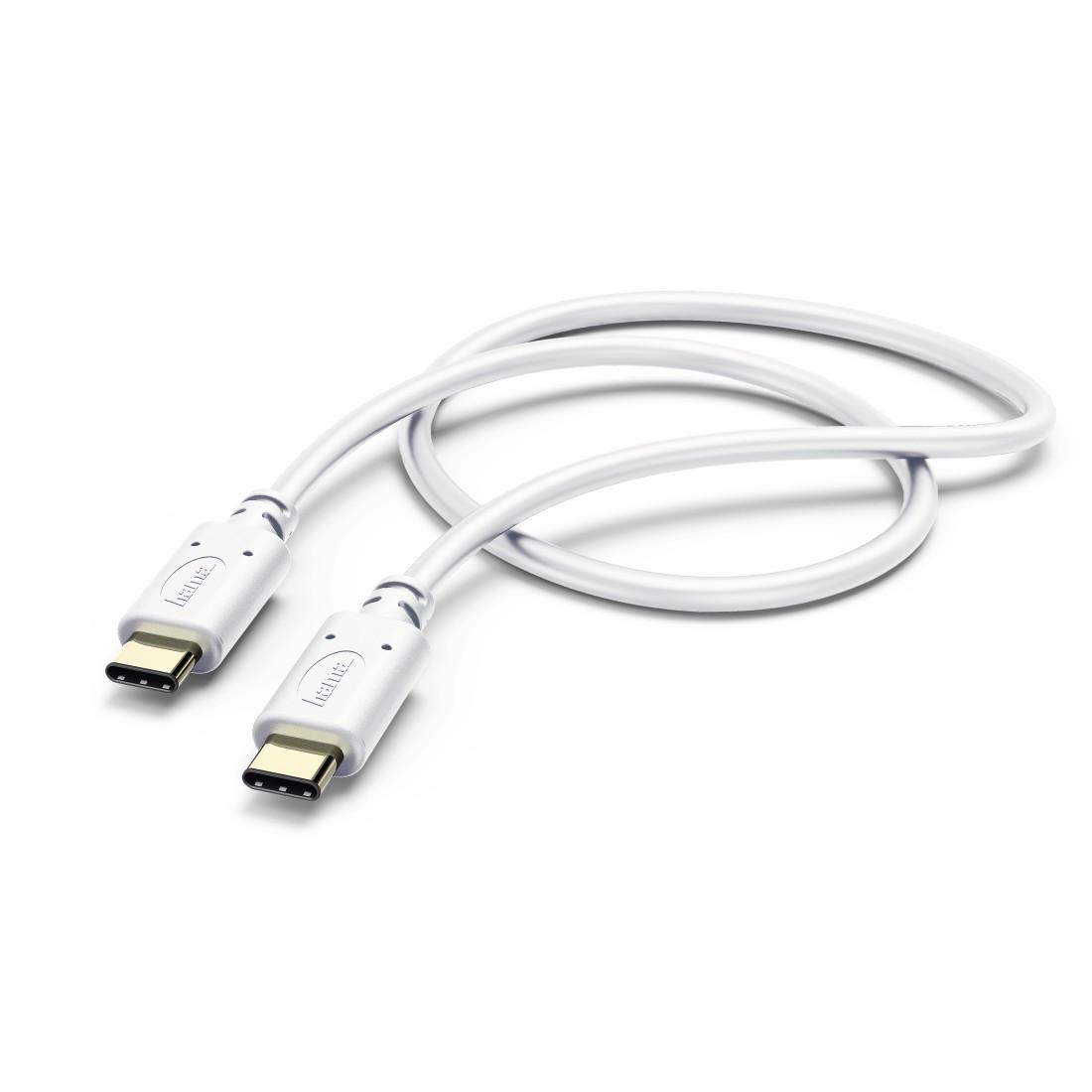 Lade-/Datenkabel, USB Type-C - USB Type-C, 0,2 m, Weiß (00183332)
