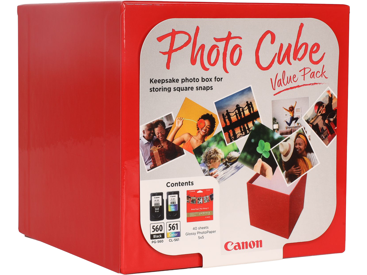 PG-560/CL-561+PP-201, Photo Cube, Tinte+Fotopapier (2) BLK-COL (3713C007)