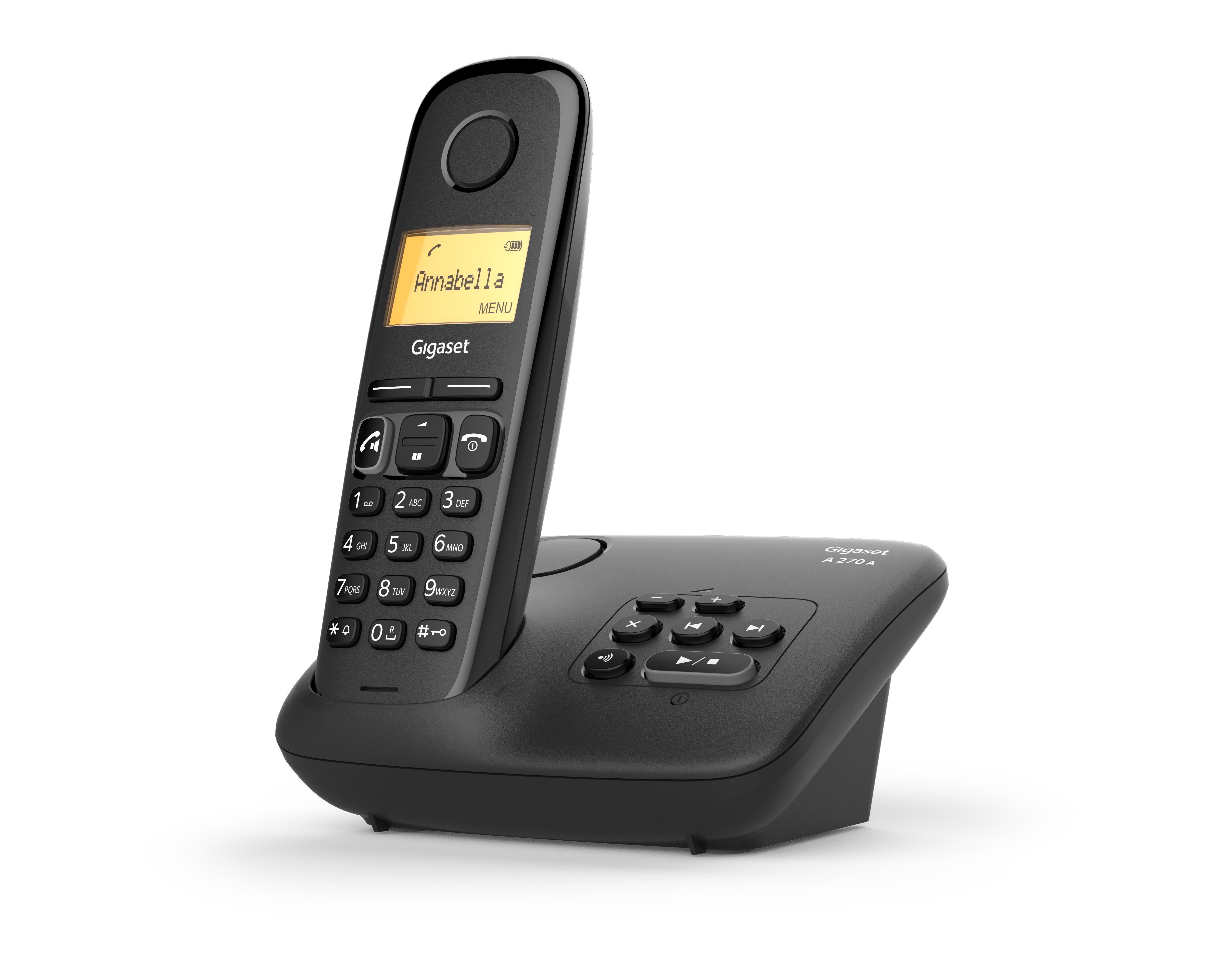 A270A Schwarz Schnurloses Telefon