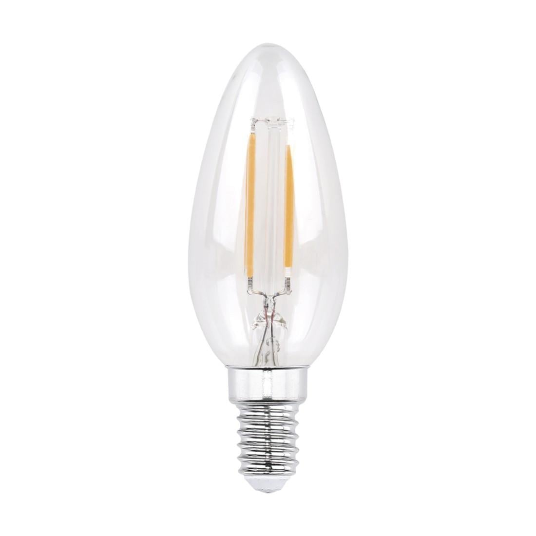 LED-Filamentlampe, E14, 250lm ersetzt 25W, Kerze B35, klar, Warmweiß (00232573)