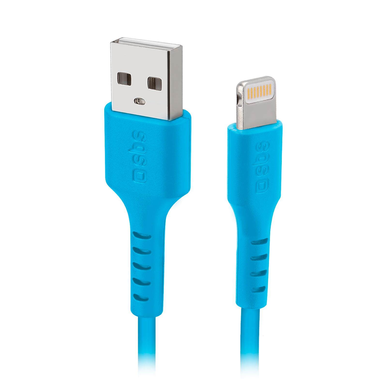 Daten- und Ladekabel, USB-A auf Lightning, 1 m, Hellblau