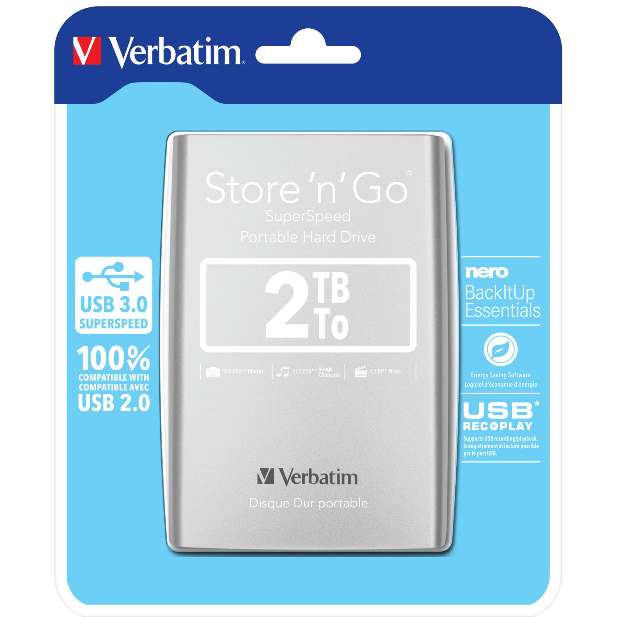 Store 'n' Go USB 3.0, 2 TB, Silber Externe HDD-Festplatte