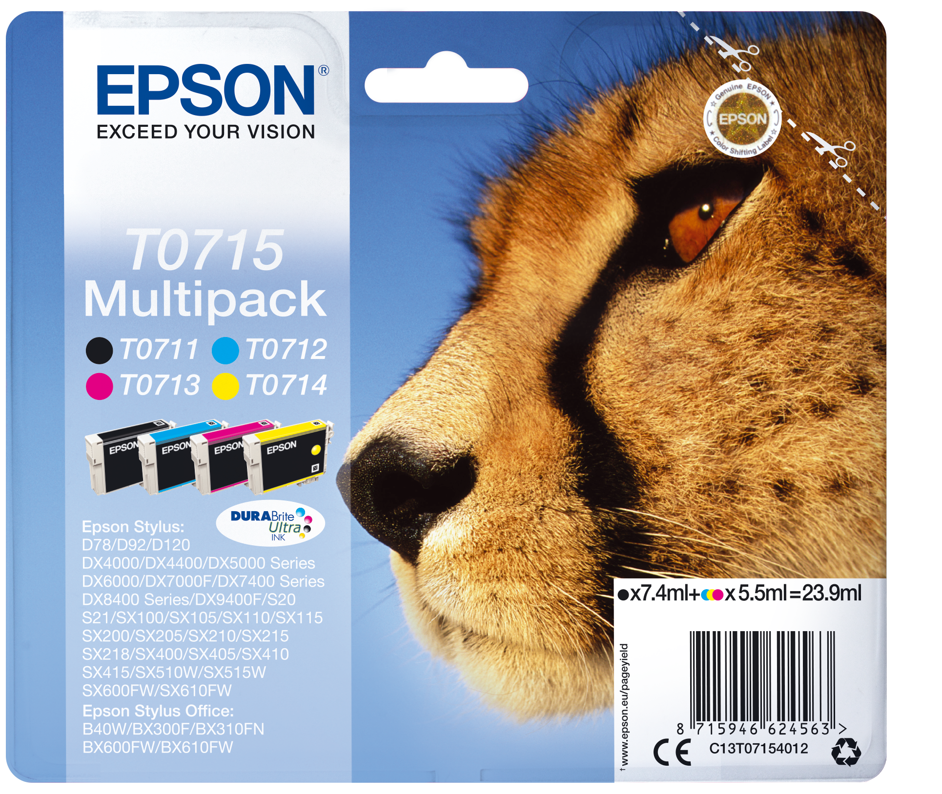 C13T07154012 Gepard 4 farben Druckerpatrone