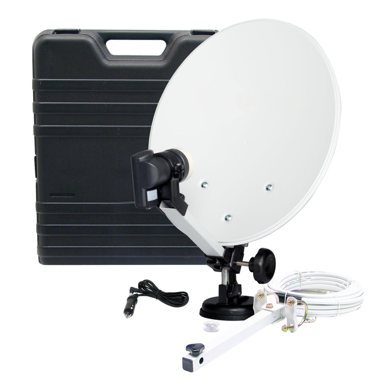 Camping-Digitalanlage im Koffer ohne Receiver, inkl. Single LNB und 1m Antennenkabel