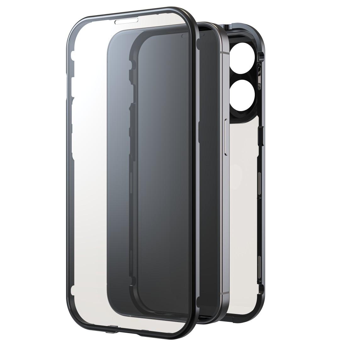 Cover "360° Glass" für Apple iPhone 15 Pro, Schwarz (00221269) Handyhülle