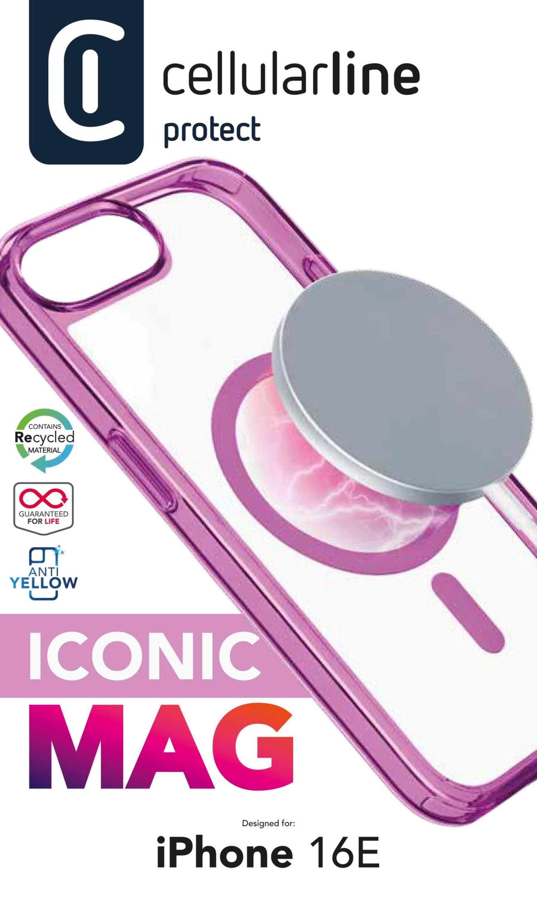 Iconic MAG MagSafe Case für Apple iPhone 16E Pink (61091)