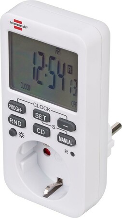 Brennenstuhl 1506320 Comfort-Line Digital Week Timer for Power Socket (White)