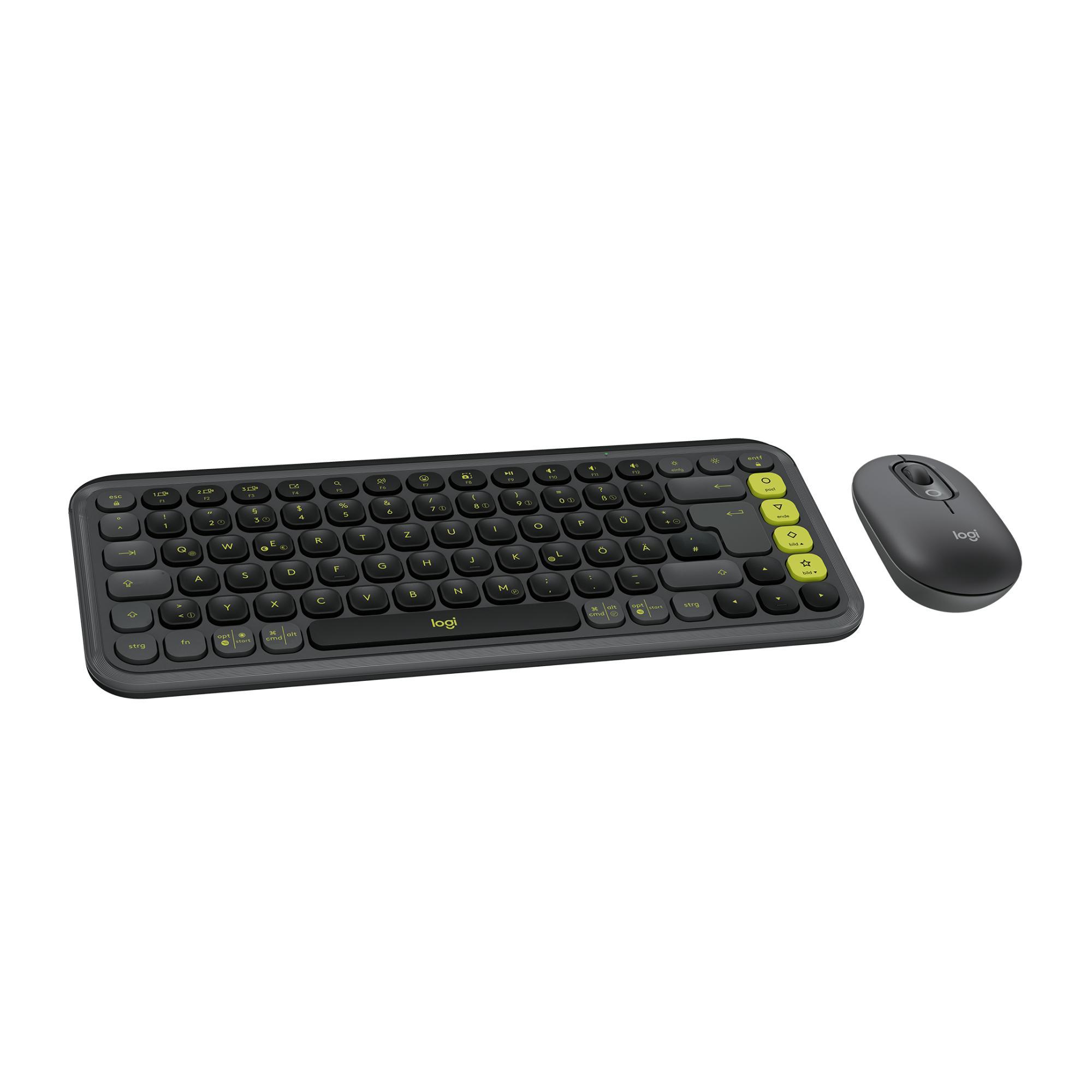POP ICON COMBO, Grafit / Grün Tastatur