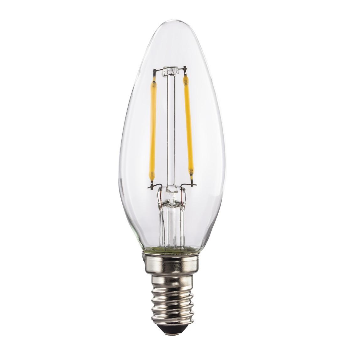 LED-Filament, E14, 250lm ersetzt 25W, Kerzenlampe, Warmweiß, Klar (00112824)