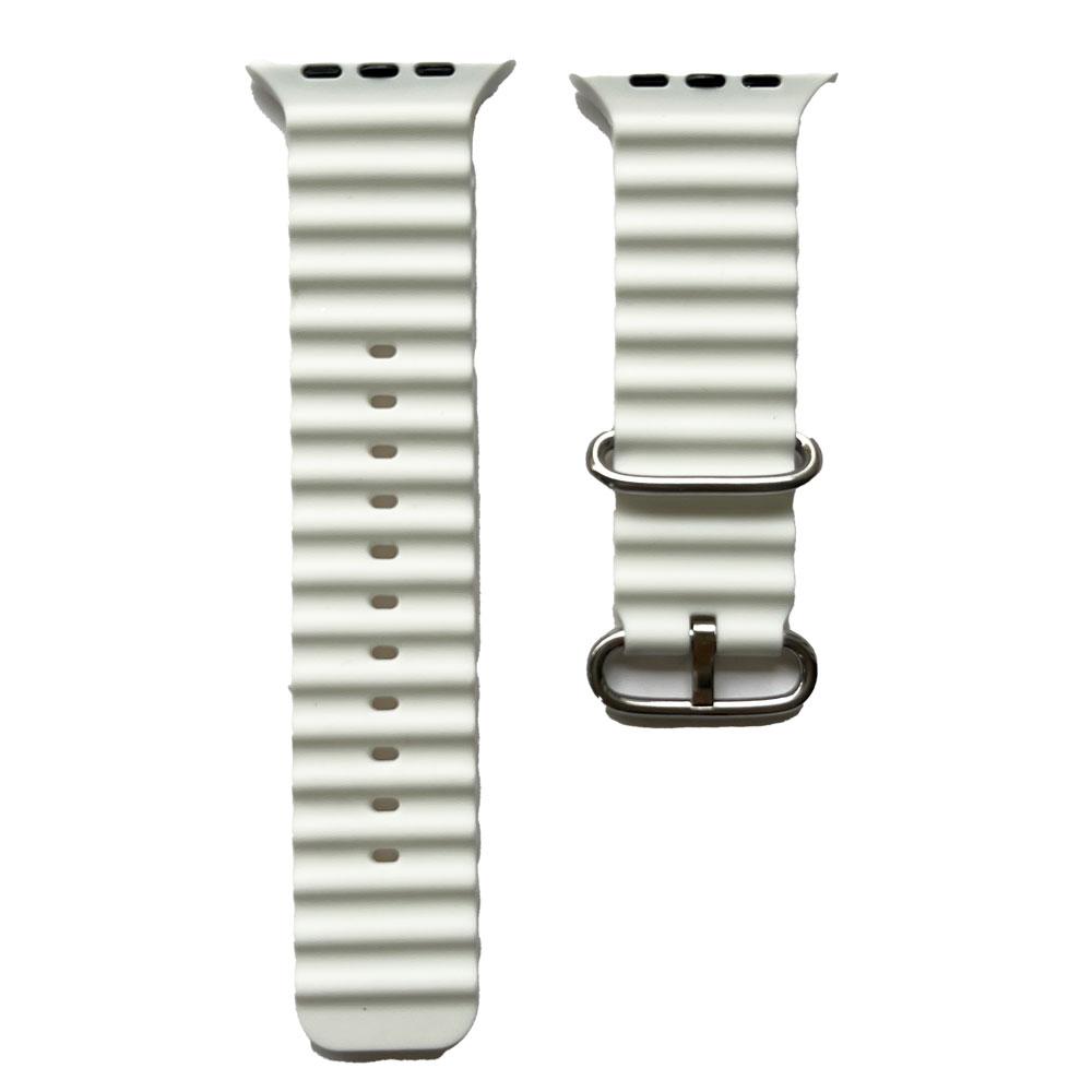 Armband für Apple Watch Ultra 49mm/ Watch 45/44mm (Series 4 - 10)/ 42mm (Series 1 - 3) Sporty White