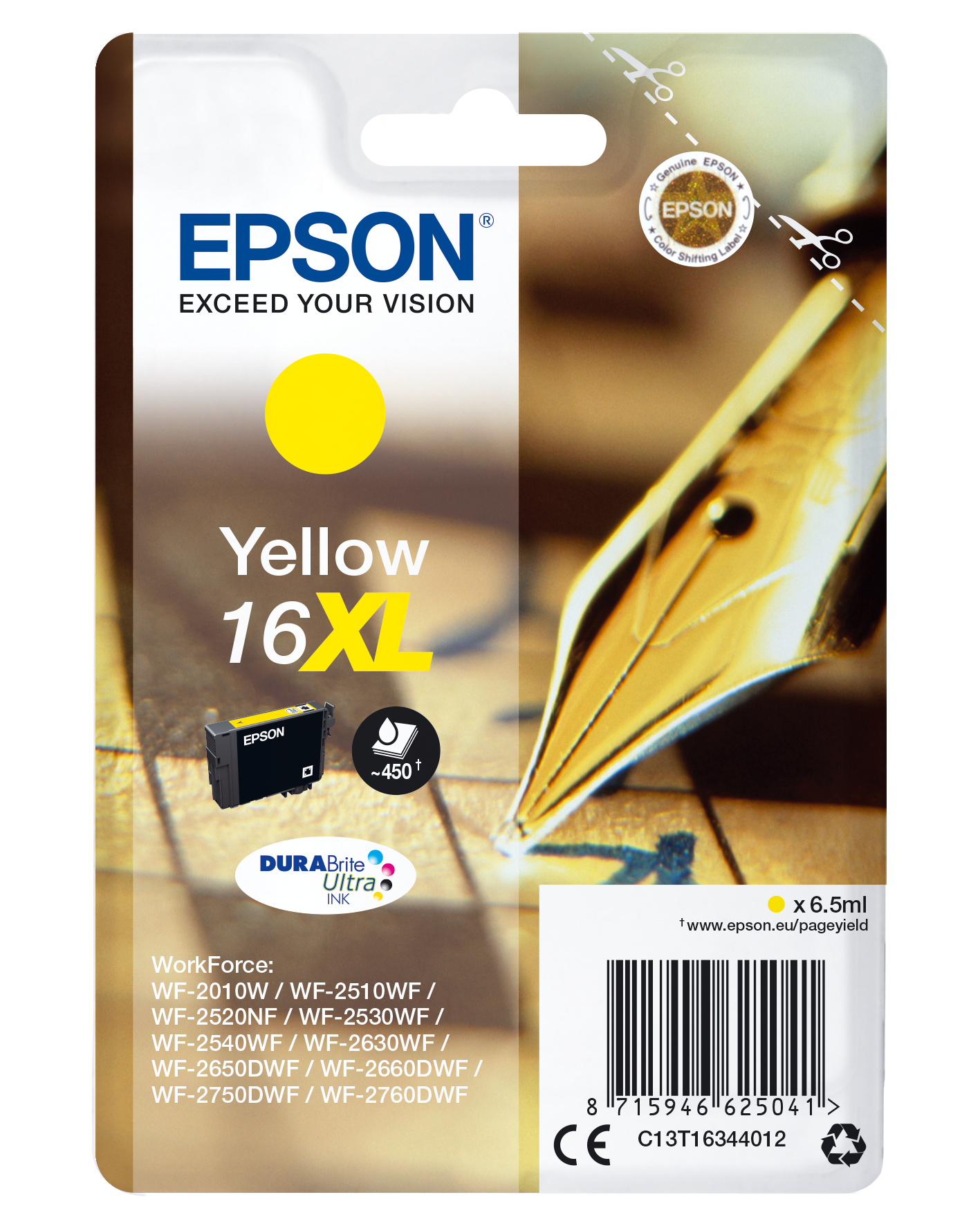 C13T16344012 16XL Füller gelb Druckerpatrone