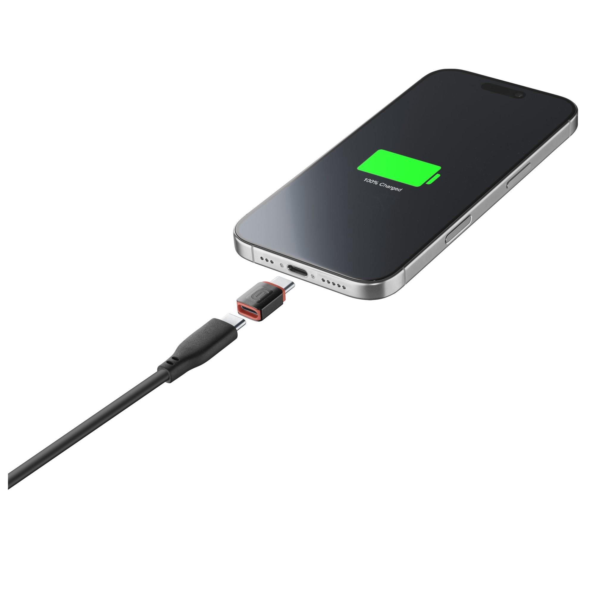 USB Typ-C/ Typ-C Data Security Adapter Black