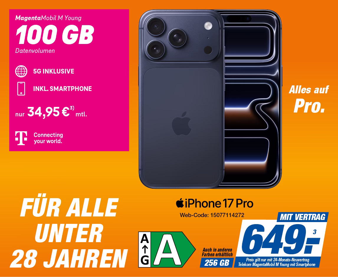 iPhone 17 Pro mit Telekom MagentaMobil M Young