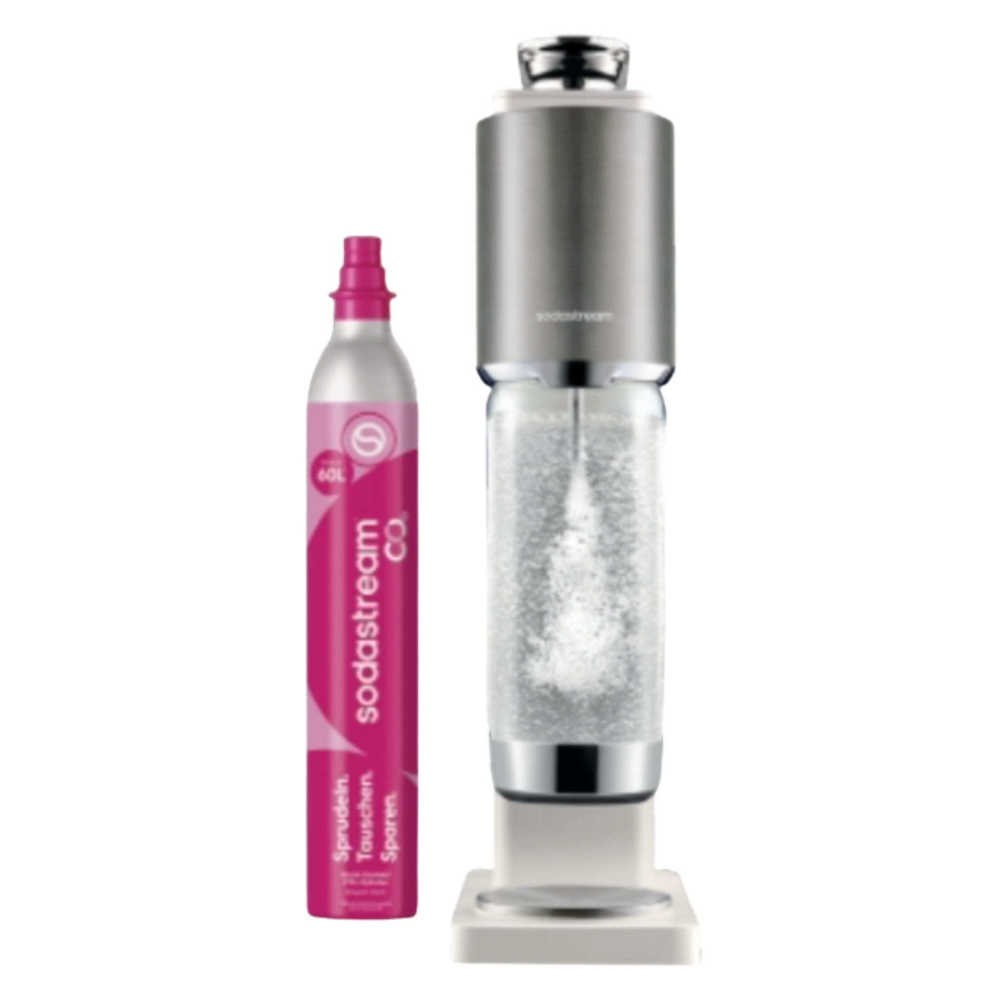 FRESH PLUS Sand/Silber Standardpack Trinkwassersprudler