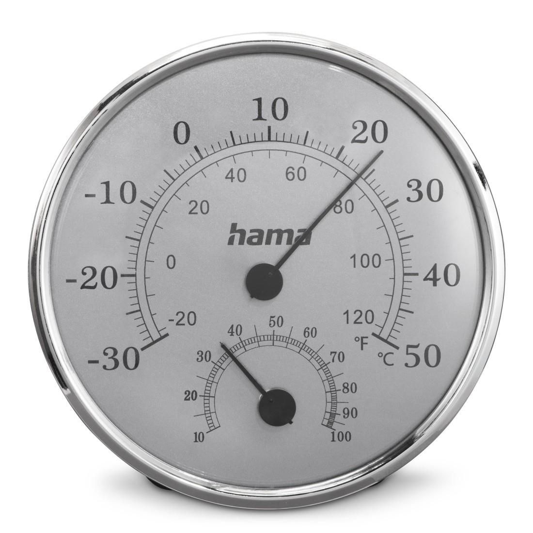 Thermometer und Hygrometer "Saipan", Silber/Grau (00222236)