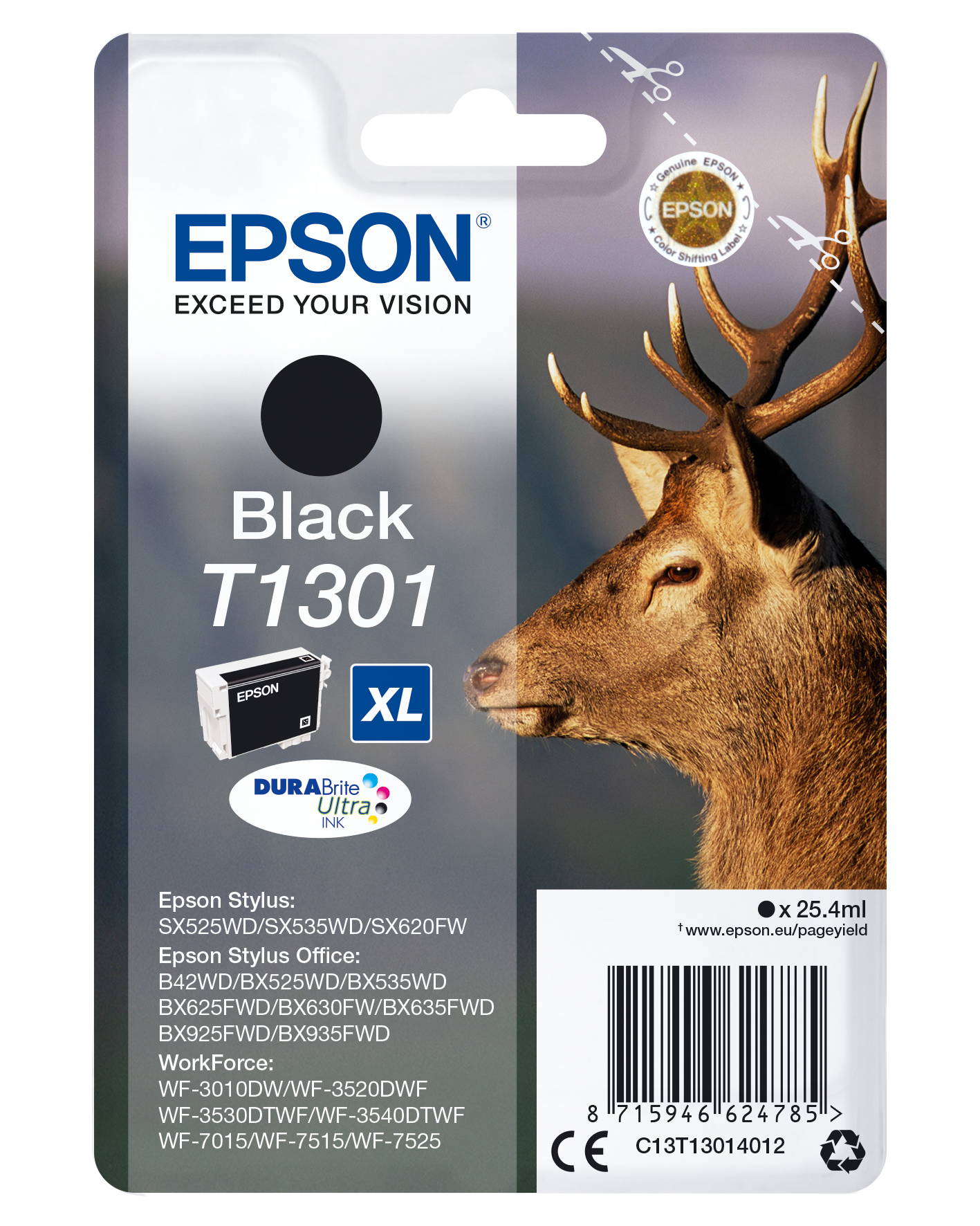 C13T13014012 Xl Hirsch schwarz Druckerpatrone