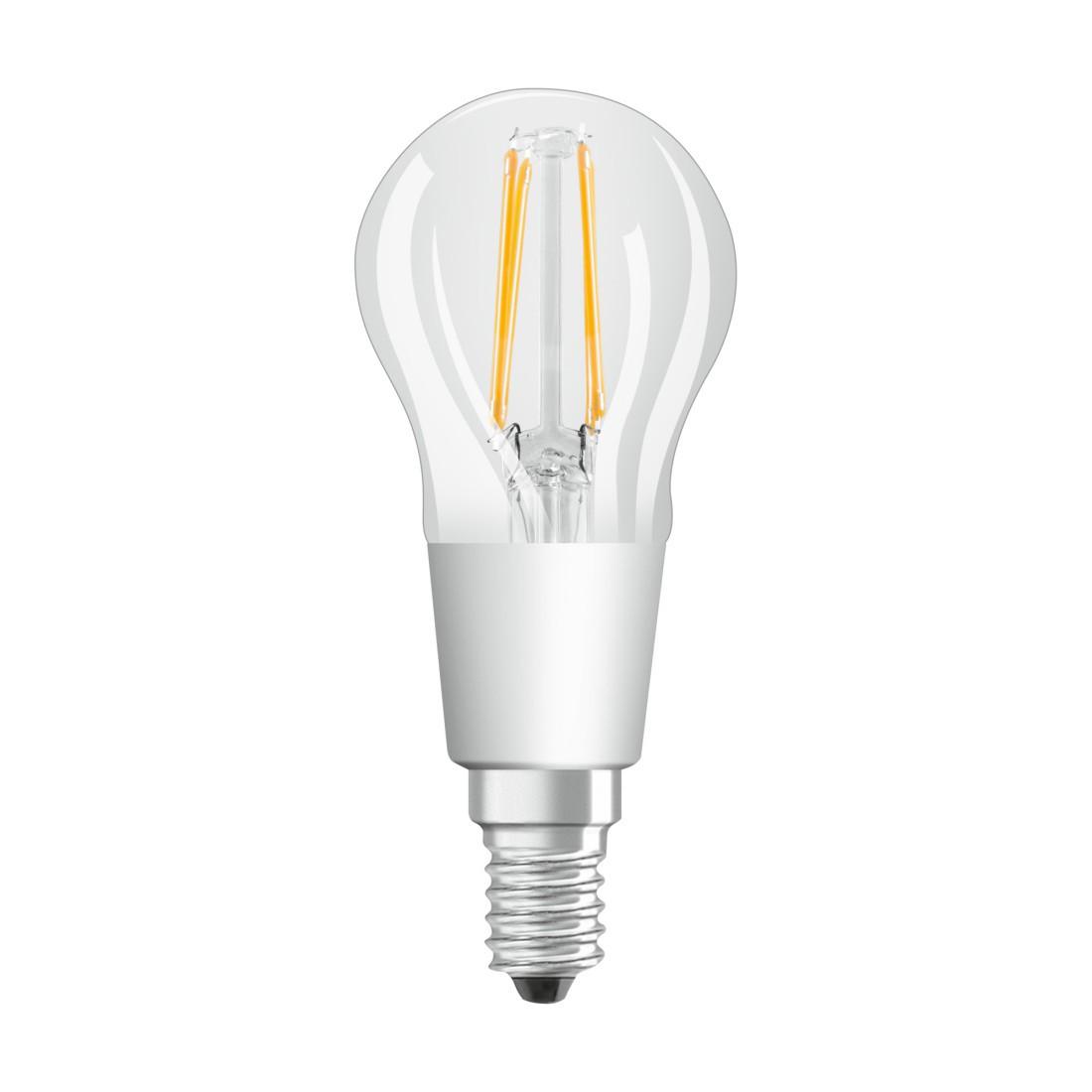 Smartes LED-Filament WiFi, Tropfen, 4W ersetzt 40W, E14, Warmweiß, klar (00217632)